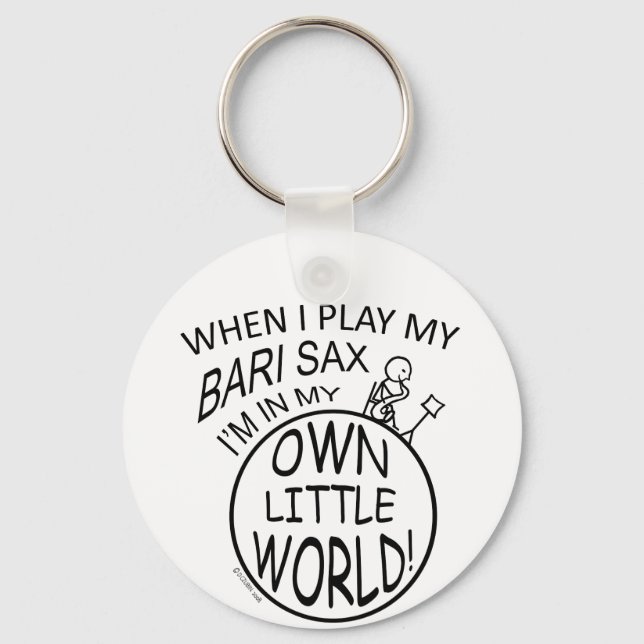 Llavero En mi propio pequeño mundo Bari Sax (Anverso)
