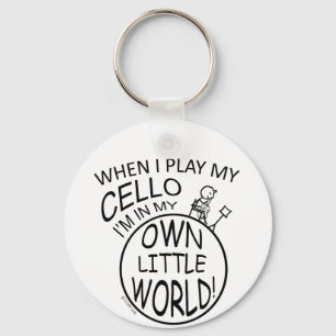Llavero En mi propio pequeño violoncelo del mundo