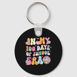 Llavero En Mis 100 Días De Escuela Estudiante Groovy Retro