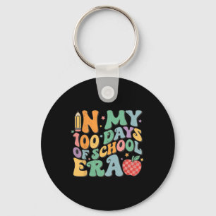 Llavero En mis 100 días de escuela, retro disco 100 días