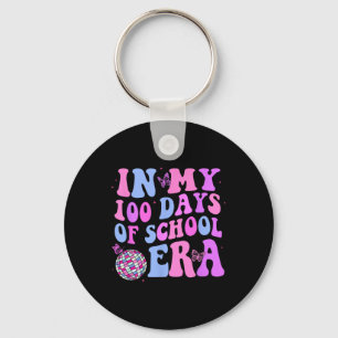 Llavero En mis 100 días de escuela, retro disco 100 días