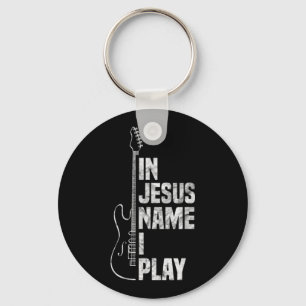 Llavero En nombre de Jesús toco guitarra guitarra cristian