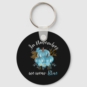 Llavero En Noviembre, Usamos Calabazas Azules Caídas De La