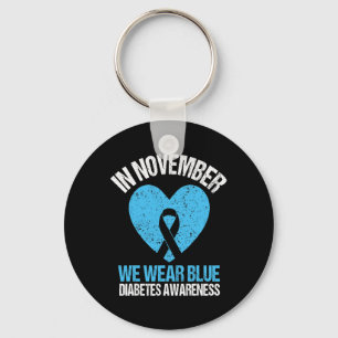 Llavero En Noviembre Usamos Diabetes Azules Conciencia Azu