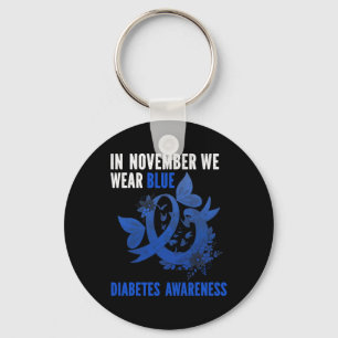 Llavero En Noviembre Usamos Diabetes Azules Conciencia Azu