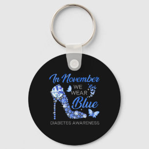 Llavero En Noviembre Usamos Diabetes De Alto Talón Azul