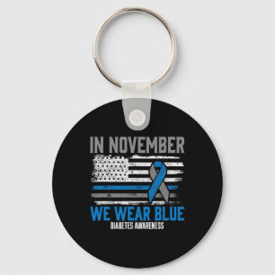 Llavero En Noviembre Usamos Diabetes Diabéticos Azules T1d
