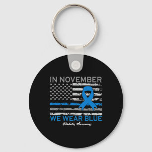 Llavero En Noviembre Usamos Diabetes Diabéticos Azules T1d