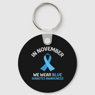 Llavero En Noviembre Usamos El Apoyo Azul Para La Diabetes
