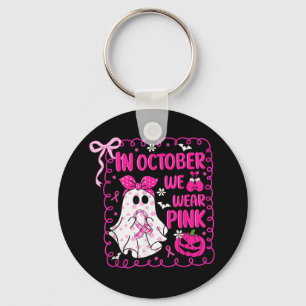 Llavero En Octubre Usamos Cáncer De Mama Bow Rosado