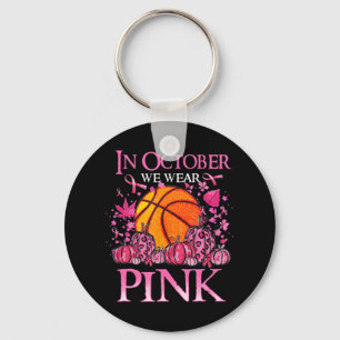 Llavero En Octubre Usamos Cáncer De Mama De Baloncesto Ros