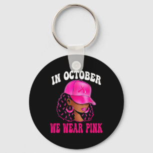Llavero En Octubre Usamos Cáncer De Mama De Mujer Negra Ro