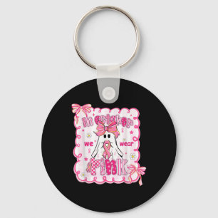 Llavero En Octubre, Usamos Cáncer De Mama Ghost De Camisa 
