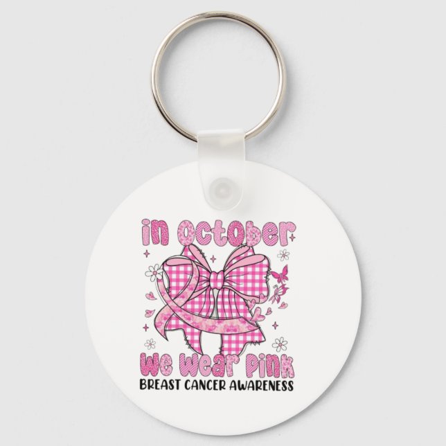 Llavero En Octubre Usamos 🎀 De Conciencia Rosa 💗 (Anverso)