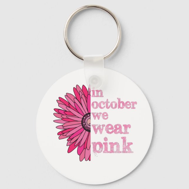 Llavero En Octubre Usamos Rosa (Anverso)