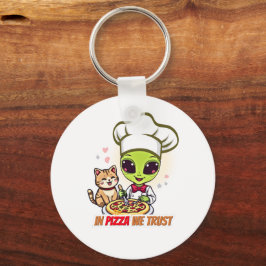 Llavero En Pizza Confiamos Arte de Chef Alien