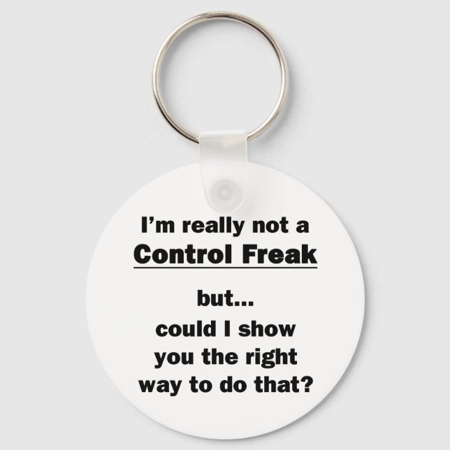 Llavero En realidad no soy un loco de control (Anverso)