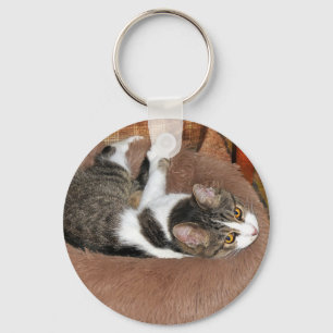 Llavero En su cama de gato
