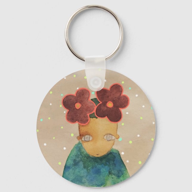 Llavero Enamorado de las flores (Anverso)