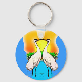 Llavero Enamorándose de las grullas