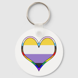 Llavero Enby Pride Heart