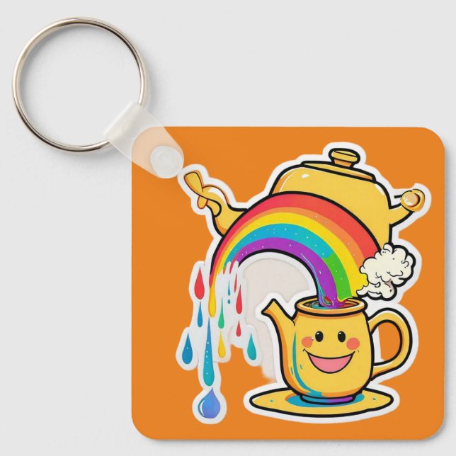 Llavero "Encantador arcoiris de Teapot" (Anverso)