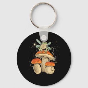 Llavero Encantador estilo Goblincore de rana de hongo Cott