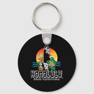 Llavero Encantador Honolulu Oahu Hawaii Isla Surf Navidad