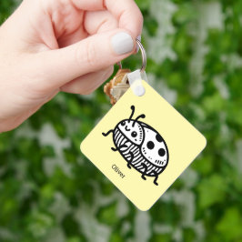 Llavero Encantador Ilustracion de escarabajo a mano