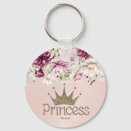 Llavero Encantadora Tiara, Princesa, Floral Keychain