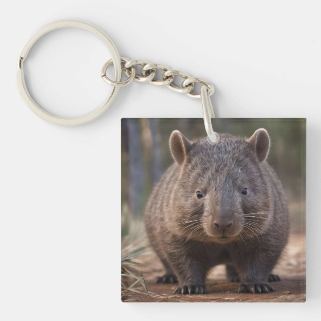Llavero "Encanto Chubby: El Adorable Wombat Australiano" (Frente)