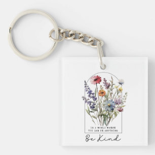 Llavero Encanto de amabilidad con flores silvestres en acu