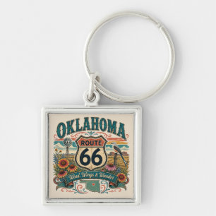 Llavero Encanto de la pradera de la ruta 66 de Oklahoma