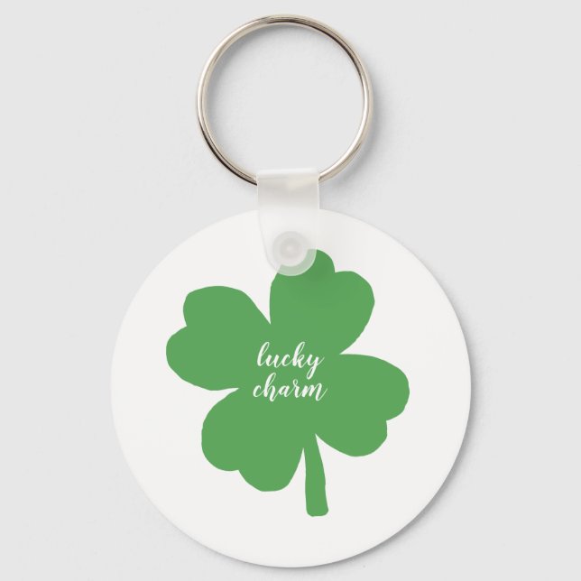 Llavero Encanto de suerte Shamrock Painting Keychain (Anverso)