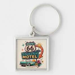 Llavero Encanto de viaje retro por la Ruta 66