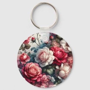 Llavero Encanto Floral Rosa Atemporal