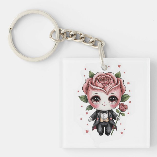 Llavero Encanto Rosa Romeo (Frente)