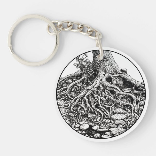 Llavero Encontrar la cadena de claves del árbol de raíces (Frente)