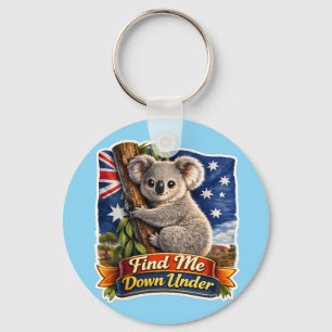 Llavero Encuéntrame en Australia – Árbol de abrazo de koal