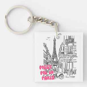 Llavero Encuentrame en París – Torre Eiffel y cafetería