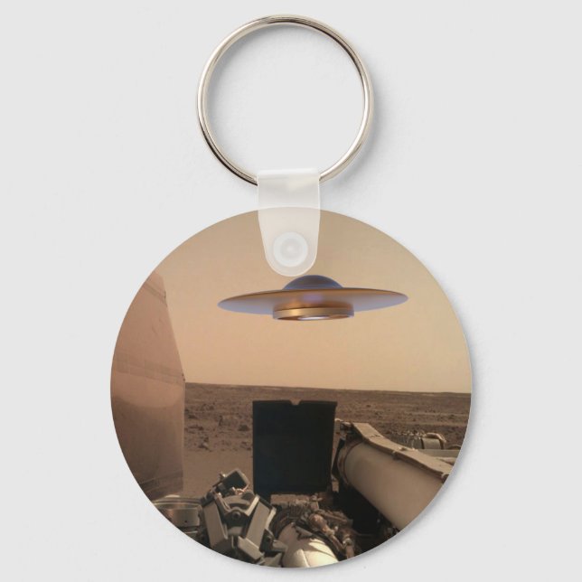 Llavero Encuentro de Saucer de OVNI de Mars InSight Alien (Anverso)