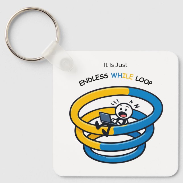 Llavero Endless Loop Aware Python Developer | Keychain (Anverso)