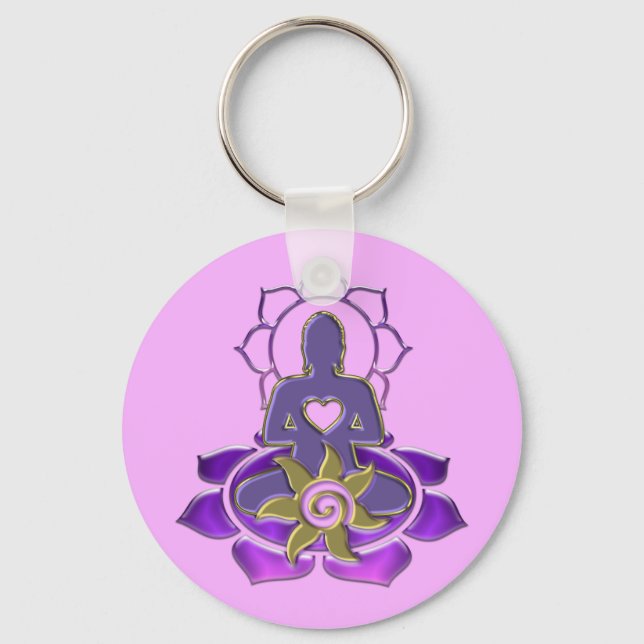Llavero Energía BUDDHA | rosa claro (Anverso)