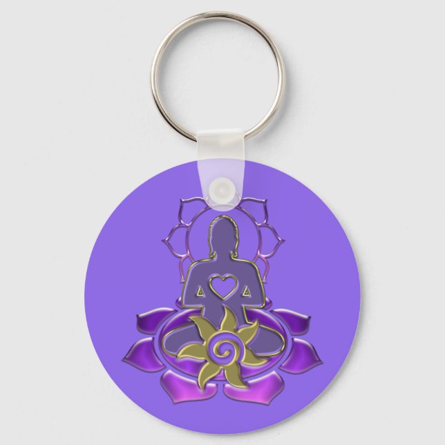Llavero Energía BUDDHA | violeta ligera (Anverso)