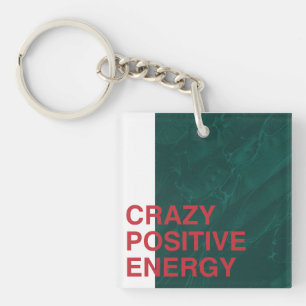 Llavero Energía Crazy Positiva - Diseño Audaz De Oferta Mo