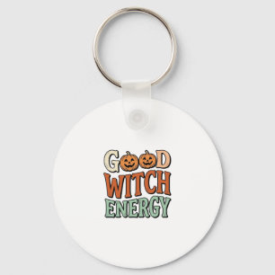 Llavero Energía de Bruja Buena Diseño Vectorial Vintage de