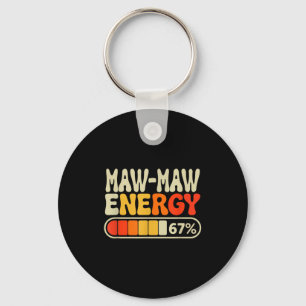 Llavero Energía de Maw-maw 67 por ciento gráfico retro par