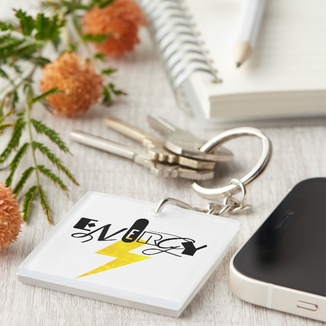 Llavero Energía de Rótulo de trueno de energía (Frente Derecha)