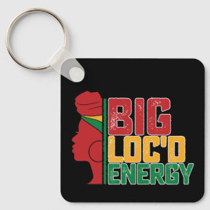 Llavero Energía negra de Juneteenth con gran estilo y libe