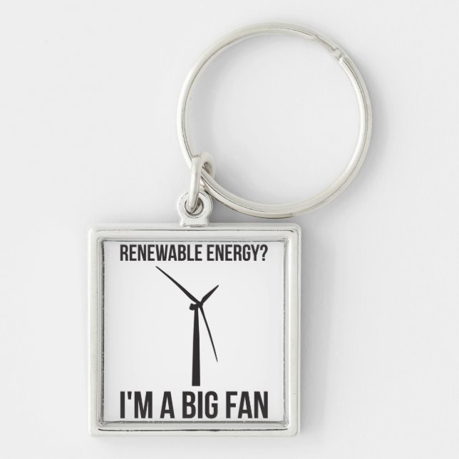 Llavero ¿Energía renovable? Soy un gran fanático (Frente)
